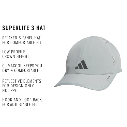 adidas Men's Superlite Hat – Lightweight Moisture-Wicking Cap for Workout and Training, Wonder Sage Green/Grey Six/3, OSFA
