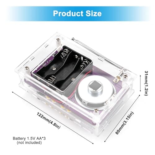 Radio with 2inch Speaker and Acrylic Case, DIY FM Radio Soldering Project, Electronic Soldering Practice Kit for High School STEM Education — view 3