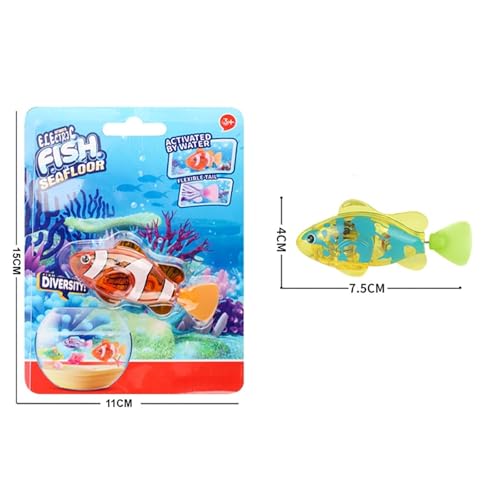 Magic Glowing Swimming Fish, Interactive Water-Activated Robot Toy, Magic Water Activated Glowing Swimming Fish for Bath Pool Aquarium, Interactive Electronic Pet (4Pc)