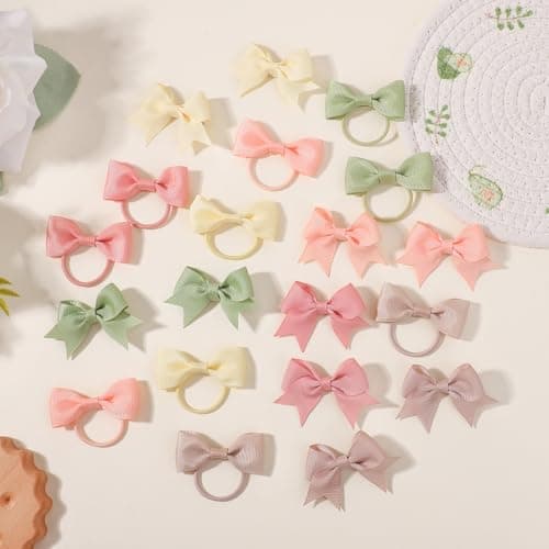 40PCS 2Inch Puppy Dog Hair Bows with Clips & Rubber Bands, Small Pet Grooming Hair Accessories, Cute Puppy Hair Clips for Small Dogs Cats, Mixed Colors — view 8
