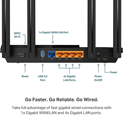 TP-Link AX3000 WiFi 6 Smart WiFi Router (Archer AX55) – 802.11ax Wireless Router, Gigabit Internet Router, Dual Band, OFDMA, MU-MIMO, OneMesh Compatible — view 4