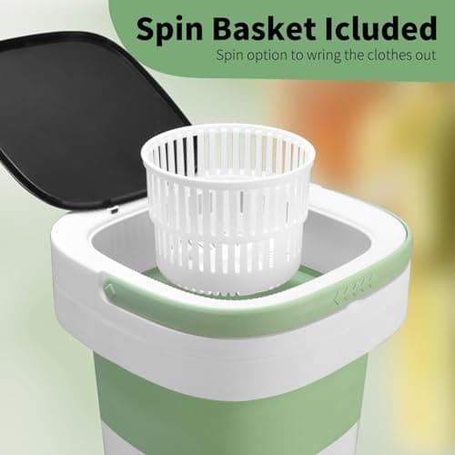 Portable Washing Machine, 20L Foldable Mini Washer and Dryer with 3 Modes Deep Cleaning, Upgraded Collapsible Laundry for Hotel, Apartment, Home and Travel — view 4