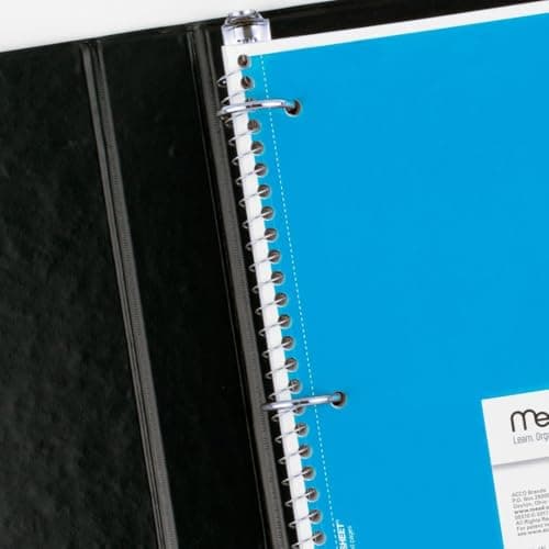 Mead Spiral Notebook, 6 Pack, 1 Subject, Wide Ruled Paper, 7-1/2" x 10-1/2", 70 Sheets per Notebook, Colors Will Vary (930201-ECM25) — view 5