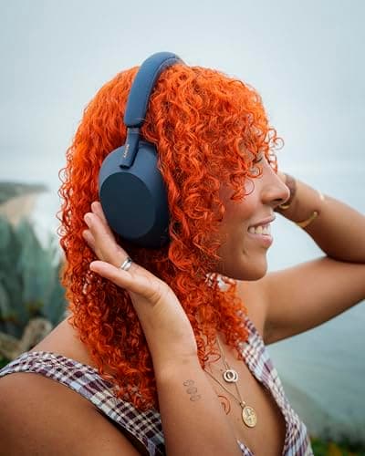 Sony WH-1000XM5 Premium Noise Canceling Headphones, Auto NC Optimizer, 30-Hour Battery, Alexa Voice Control, Midnight Blue — view 12