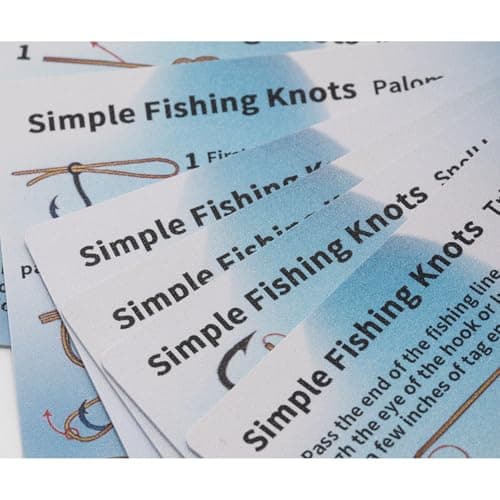 1 Set Fishing Knot Tutorial Knot Guide Cards Including 12 Step by Step Diagrams Practical Design for Outdoor Knots Guide Card — view 4