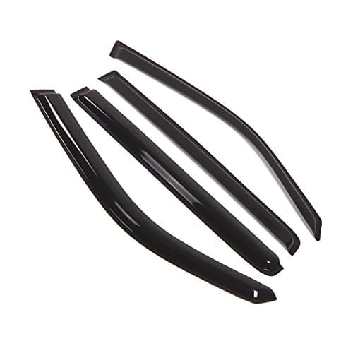 TuningPros Outside Mount Window Vent Visors Rain Guards Compatible with Honda Pilot 2009-2015 | Side Window Wind Deflectors Rain Shields | Black Tinted, 4 Pcs Set, BGWV-242