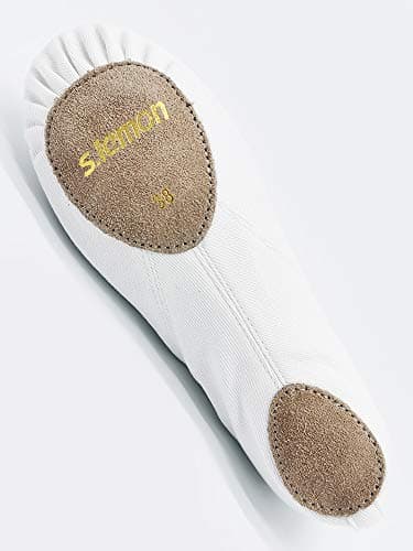 s.lemon Stretch Ballet Shoe,Girls Women Split Sole Elastic Dance Slippers Ballet Shoes TLB White 36 — view 3