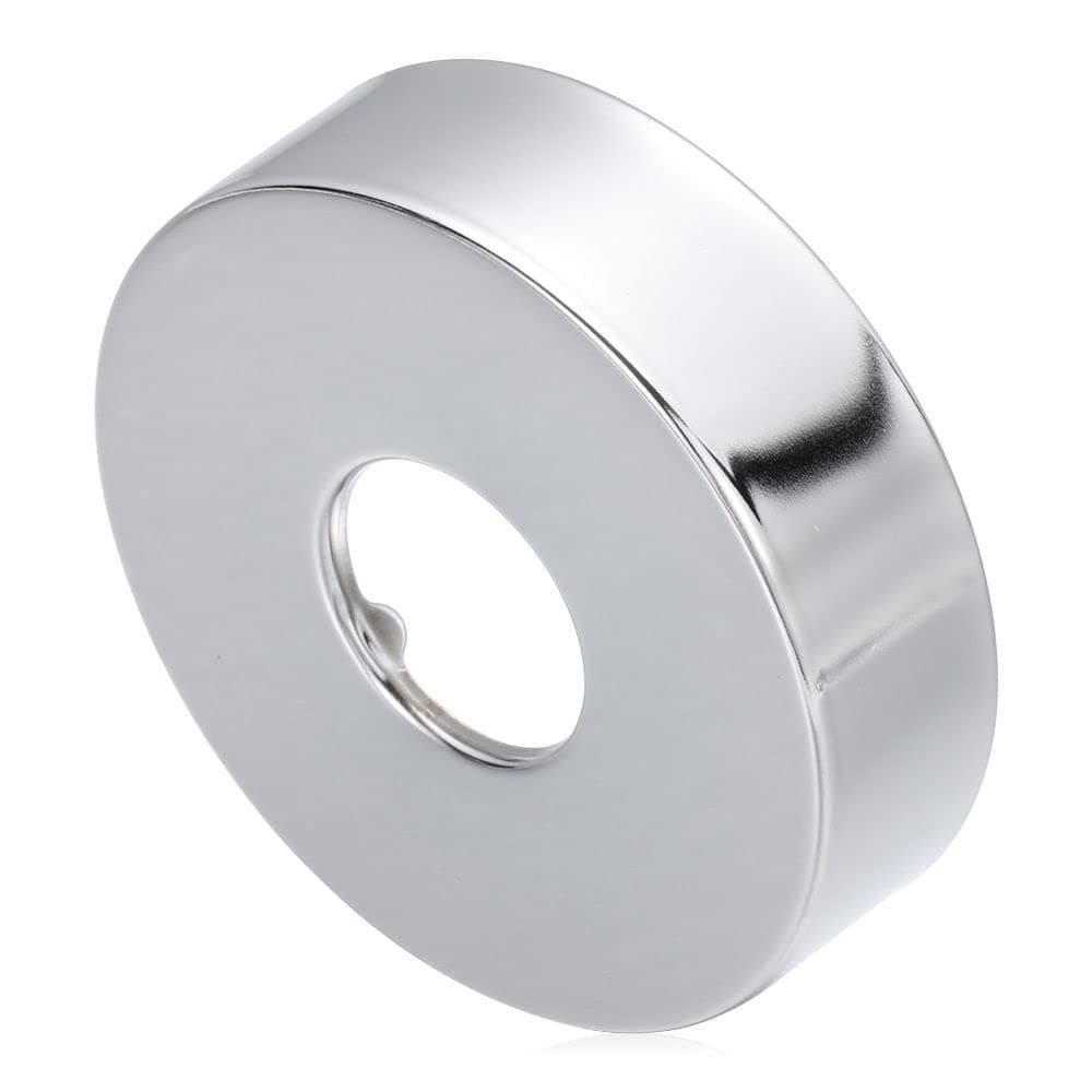 2 rosetas de 25 mm de diámetro (3/4") para grifo de ducha, roseta de acero inoxidable, tapa de tubo, rosetas para grifos de ducha, grifos, tubo de calefacción (plata, 60 x 25) — view 3
