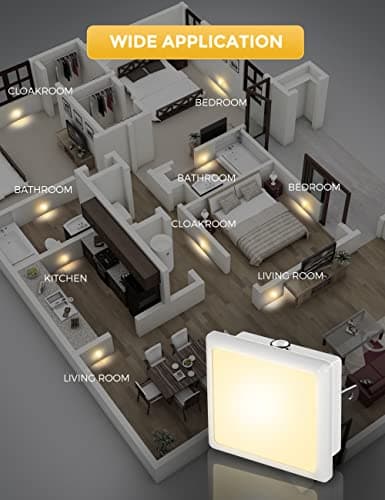 L LOHAS LED Night Lights Plug into Wall 2-Pack, 0.3W Plug in Night Light, Dusk to Dawn, 3000K Soft White, Bright Nightlight Auto-On/Off, for Adults Kids Room Bedroom Bathroom Hallway Kitchen, Non-Dim — view 6