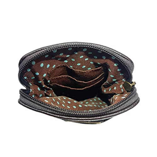 Chala Dazzled Crossbody Cell Phone Purse-Women Faux Leather Multicolor Handbag with Adjustable Strap-Turtle Turquoise — view 3