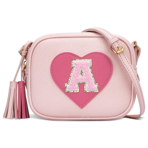 KKXIU Kids Purse Toddler Gifts for Girls and Women Vegan Leather Crossbody Bag with Tassel, A, Cute