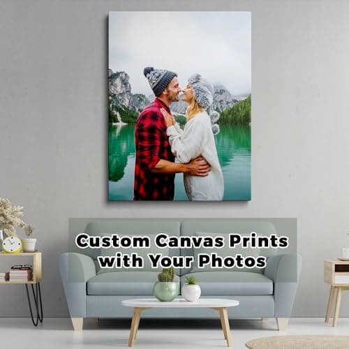 GMissT Canvas Prints With Your Photos - Personalized Pictures On Canvas Custom Poster for Home Decor - Floating Frames & Gift Wrapping Available