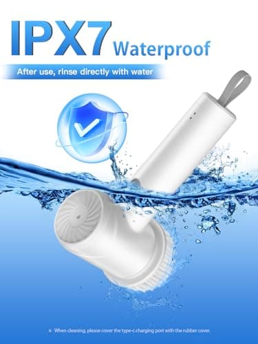 Electric Spin Scrubber - Cordless IPX7 Waterproof Shower Scrubber with 2 Speed Settings and 6 Replaceable Heads，Electric Cleaning Brush for Bathroom，Kitchen and Windows — view 4