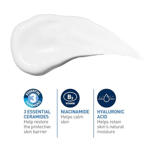 CeraVe Facial Moisturizing Lotion Pm | Ultra Lightweight, Night Face Moisturizer With Hyaluronic Acid | Fragrance Free, 89 Milliliters (1 Pack)