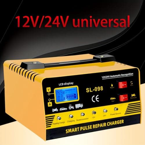 SL-098 Smart Pulse Repair Battery Charger, 12V/24V Automatic Recognition, LCD Display, High Power Intelligent Repair and Activate, for Car and Motorcycle — view 3