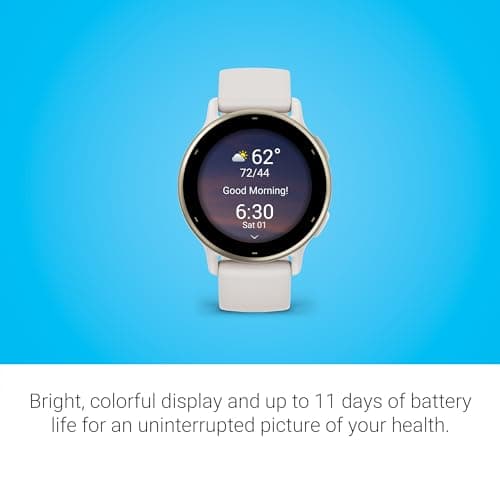 Garmin vívoactive 5, Health and Fitness GPS Smartwatch, AMOLED Display, Up to 11 Days of Battery, Ivory — view 2