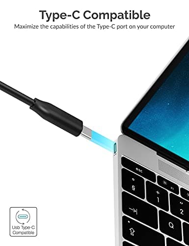 SABRENT 2 Bay USB C Hard Drive Docking Station, SSD HDD 2.5 3.5 inch SATA case Dock, External SSD Enclosure, Power Adapter, Offline cloning, LED Indicator, Tool-Free, USB-c Cables Included (EC-CH2B) — view 5