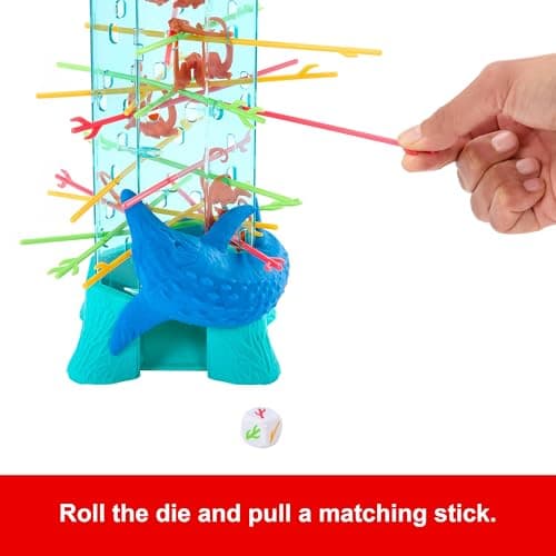 Mattel Games Kerplunk Jurassic World Rebirth Game for Kids & Family with Ocean Tower and Spinosaurus Figures Inspired by the Movie. — view 2