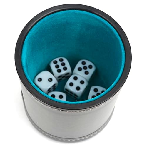 TUZAMA Felt Lined Professional Dice Cup - with 6 Dices Quiet for Yahtzee Game — view 2