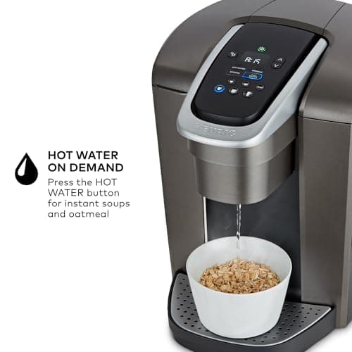 Keurig K-Elite Single Serve K-Cup Pod Coffee Maker, with Strength and Temperature Control, Iced Coffee Capability, 8 to 12oz Brew Size, Programmable, Brushed Slate — view 5