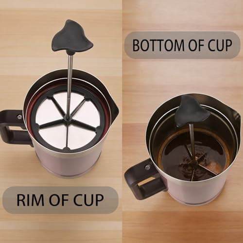 2-Pack Silicone French Press Coffee Makers compatible with Stanley Classic Stay-Hot French Press Coffee Maker 48 oz , french press coffee maker for Stanley Camping Stoves ,coffe press (Black, 2) — view 5