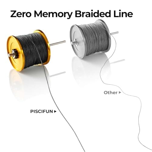 Piscifun Lunker Braided Fishing Line, Zero Stretch Thinner Diameter Line, Abrasion Resistant Braided Lines, Green 30LB 300YDS — view 4