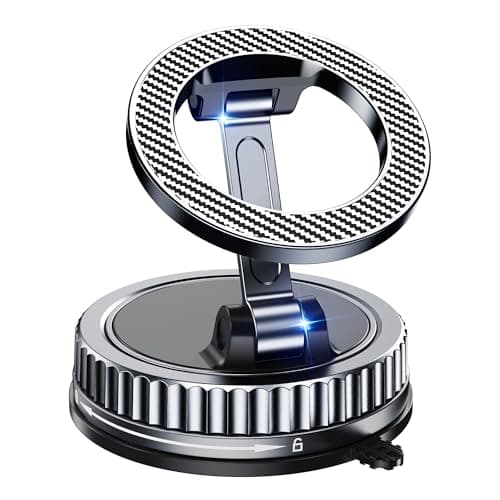Car Phone Holder for Magsafe [2026 89+LBS Suction & 3700gf Magnetic] 360° Adjustable cell Phone Mount, Phone Holders for Your Car Dashboard & Windshield Tripod Camera Phone Holder for iPhone 17-12