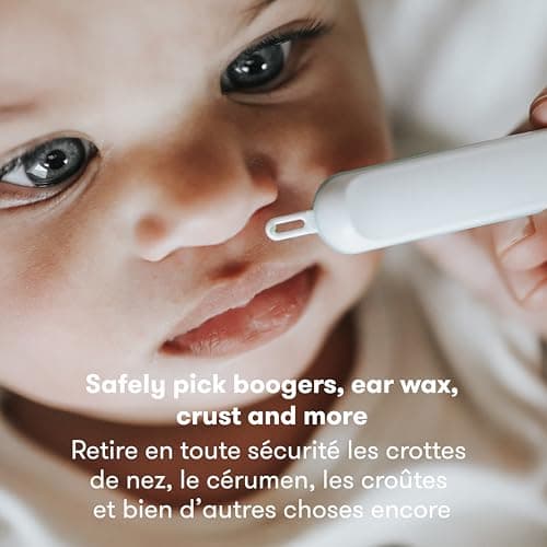 Frida Baby 3-in-1 Nose, Nail + Ear Wax Removal Tool, Baby Ear Cleaner + Baby Nose Cleaner and Nail Tool for Babies + Toddlers, Safely Clean Baby's Boogers