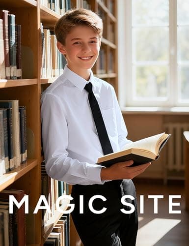 MagicSite Boys White Button Down Dress Shirt with Tie Little Kids Long Sleeve Button Up Shirt Size 10 for Big Boy — view 2