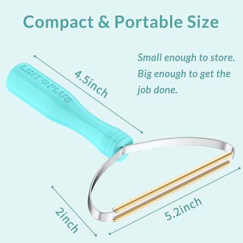 2Pack(Blue,Green) LINTPLUS Pet Hair Remover Carpet & Deep Cleaner Pro Pet Hair by LINTPLUS,Special Pet Hair Multi Fabric Edge and Carpet Brush for Couch, Pet Towers and Rugs — view 4