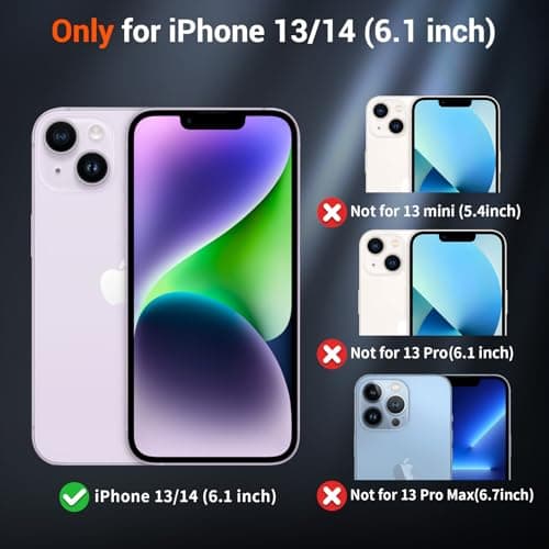 SUPFINE Magnetic for iPhone 13 Case/iPhone 14 Case with Screen Protector (Compatible with MagSafe)(Military Grade Drop Protection) Translucent Matte Phone Cover,Black
