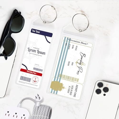6 Pack Luggage Tags Travel Essentials & Cruise Essentials for NCL, Princess, Carnival, Royal Caribbean & Celebrity Cruise Ships by SEAVILIA — view 6