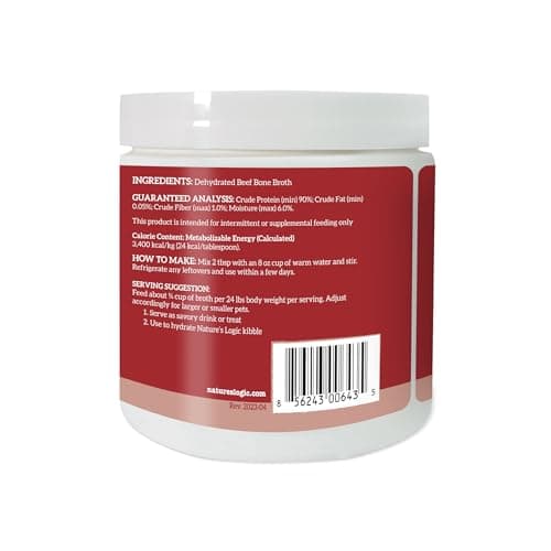 Nature's Logic Dehydrated Beef Bone Broth, 6oz