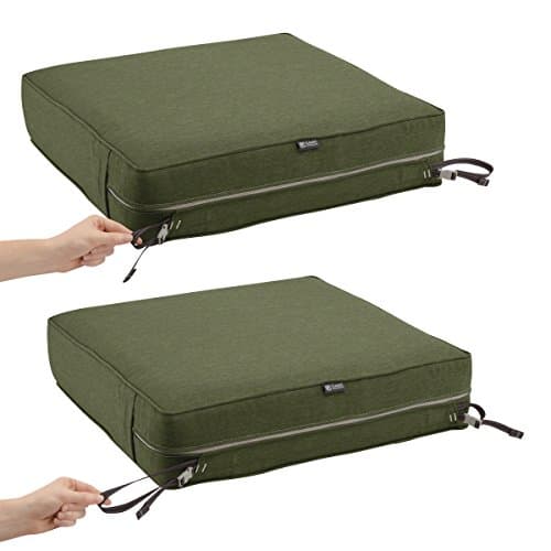 Classic Accessories Montlake Patio Fade Safe Seat Cushion, Heather Fern, 21" Wx21 Dx5 T — view 10