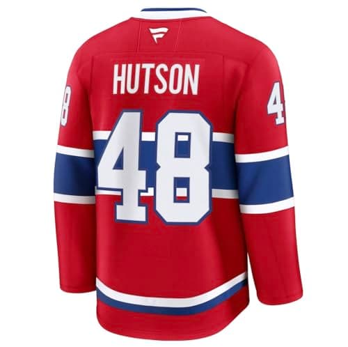 Fanatics Lane Hutson Montreal Canadiens Home Premium Jersey - Red (CA/US, Alpha, Medium, Regular, Regular) — view 3