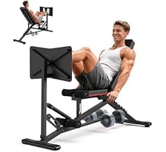 PASYOU Leg Press Machine, Adjustable Weight Bench with Leg Extension, 1300LBS Weight Capacity Leg Press Machines for Home Gym Full Body Exercise, Leg Workout Equipment with Dumbbell Rack