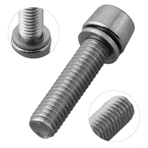6PCS M5 x 20mm and M6 x 20mm Stem Bolts for Road for Bike Seatpost Collar, Derailleur & Headset – High- Steel, for CNC-Machi(5 * 20MM) — view 4