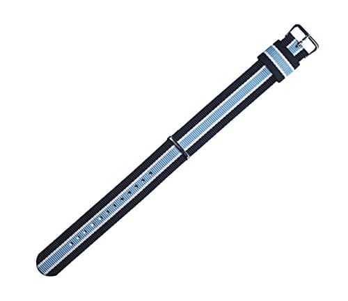 BARTON WATCH BANDS 22mm Navy/Sky/Ivory Standard Length Ballistic Nylon NATO® Style Straps