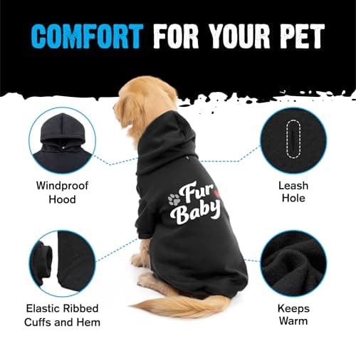 Matching Hoodies for Dogs and Humans - Fur Mama Fur Baby Dog or Cat - Soft Dog Sweatshirt Set - Premium Hoodie is a Great Gift for Christmas, Thanksgiving, Hanukkah, New Years — view 2