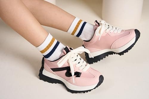 Project Cloud Kid Shoes for Girls - Girls Sneakers with Breathable Upper, Lightweight Design, Memory Foam Insole & Non-Slip Outsole (Lecco_K,BLUSCOMBO,1)