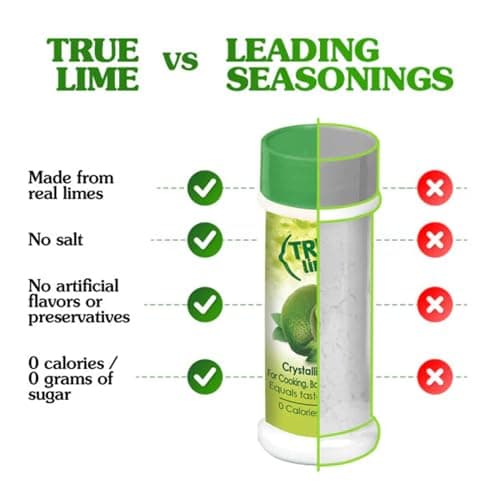 True Lime Shaker Lime Powder Seasoning, 65 g (2-Pack), Unsweetened, Zero Calories, No Sodium, for Cooking, Baking & Seasoning — view 5