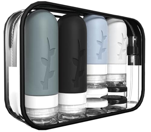 18 Pack Travel Bottles for Toiletries, Travel Essentials TSA Approved Silicone Travel Size Toiletries, Leak-Proof Refillable Travel Containers for Toiletries Vacation Essentials