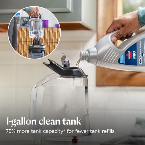BISSELL Revolution HydroSteam Carpet Cleaner, Upright Deep Cleaner, HydroSteam Technology, 4-inch Self-Cleaning Tough Stain Tool & Formulas Included, 4123 — view 3