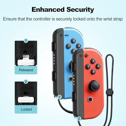 Pogriko 2 Pack Wrist Strap for Nintendo Switch Controller Joycon, Replacement Strap Parts Accessories for Joy Con Joy-Con Controller — view 3