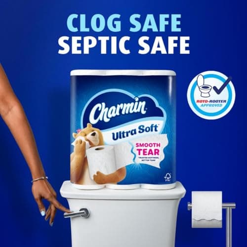 Charmin Ultra Soft Toilet Paper, 6 Mega Rolls = 24 Regular Rolls — view 8
