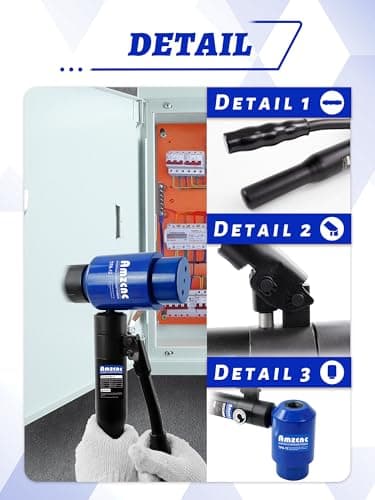 AMZCNC Hydraulic Knockout Punch Electrical Conduit Hole Cutter Set KO Tool (12T(1/2"-4"))