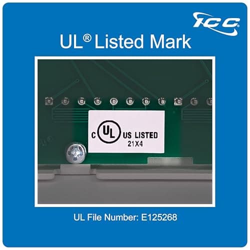 ICC CAT6 Ethernet Data Module, 8 Ports, UL Listed & PoE++ Rated, High-Performance Network Interface, Quick Push-Pin Mount, Fits 9" 14", and 28" Structured Wiring Enclosures, Premier Series — view 3