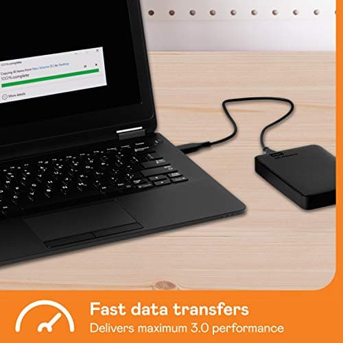 WD 2TB Elements Portable External Hard Drive for Windows, USB 3.2 Gen 1/USB 3.0 for PC & Mac, Plug and Play Ready - WDBU6Y0020BBK-WESN — view 5