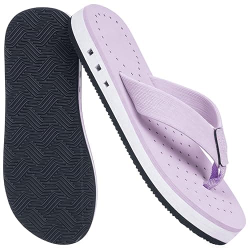 KVbabby Kids Comfortable Flip Flops,Purple,1 Big Kid — view 3