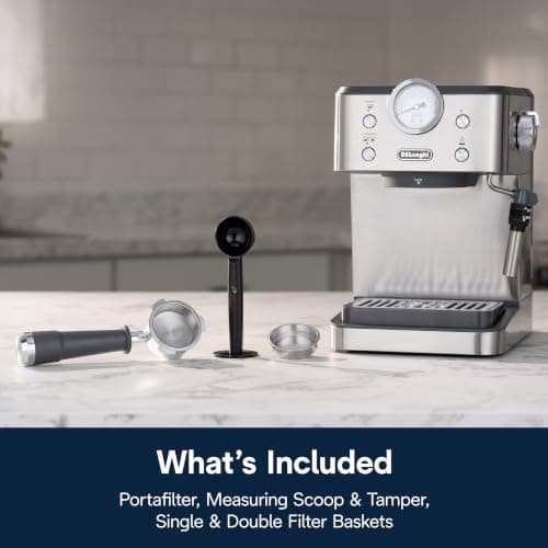 De'Longhi Classic Signature Espresso Machine, Adjustable Milk Frother — view 9